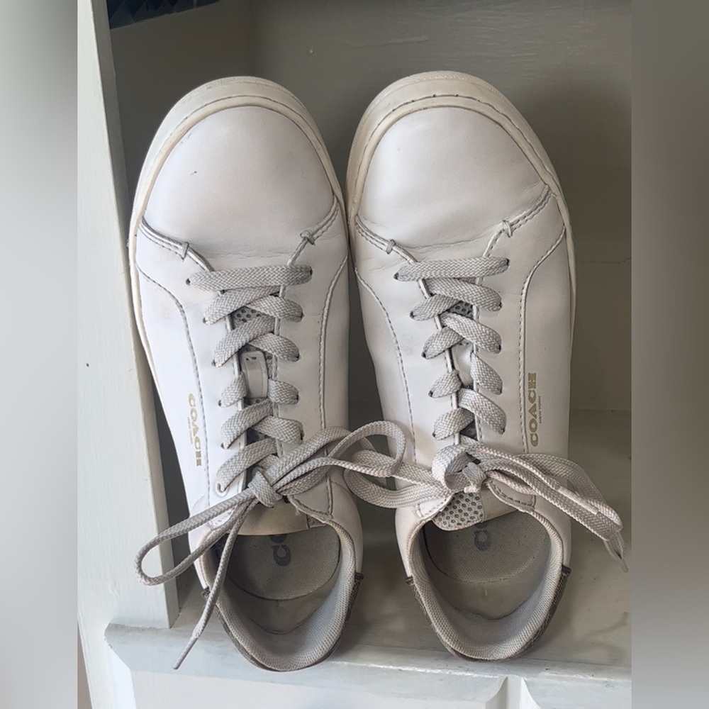 Coach Women’s Clip Leather Low Top Sneakers Size 8 - Picture 6 of 11